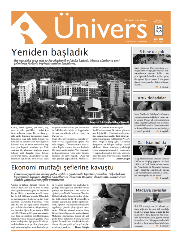 Ünivers Ekim 2008