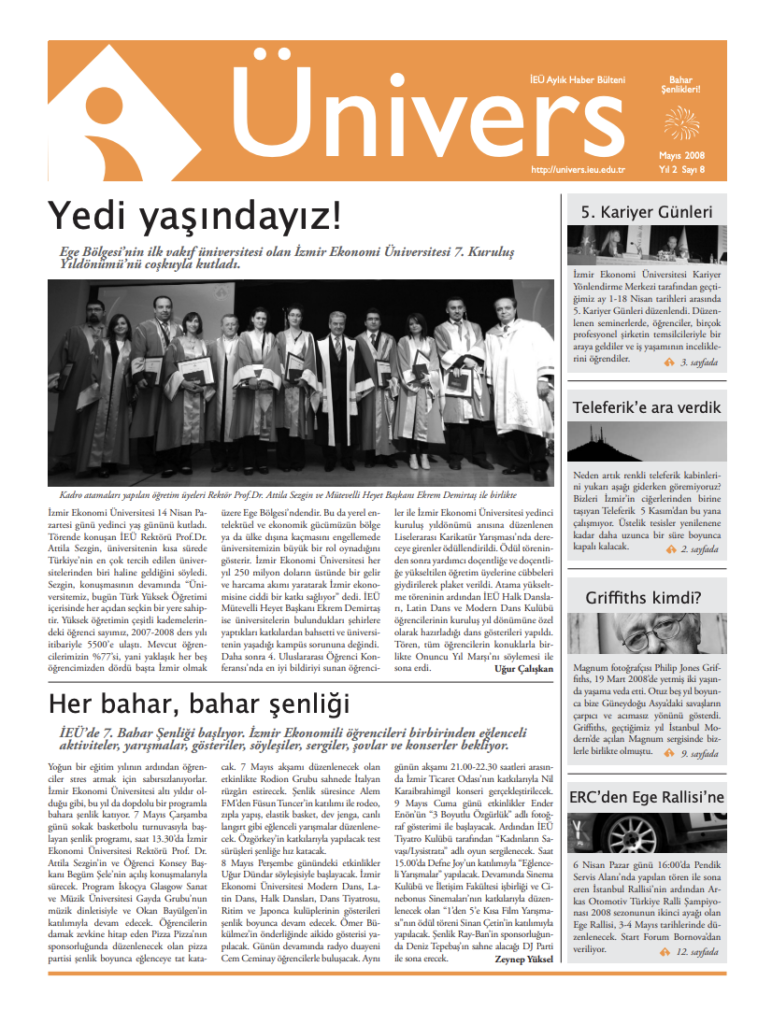 Ünivers Mayıs 2008