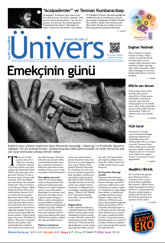 Ünivers Mayıs 2016